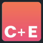 Pegatinas de monograma<br><div class="desc">Audaz monograma moderno con diseño rosa y oscuro naranja.</div>