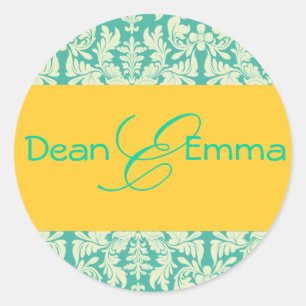 Pegatinas de monograma barroco de Francia