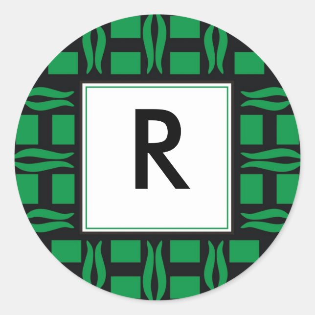 Pegatinas de monograma iniciales (Anverso)