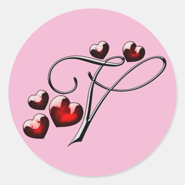 pegatinas de monograma v inicial (Anverso)