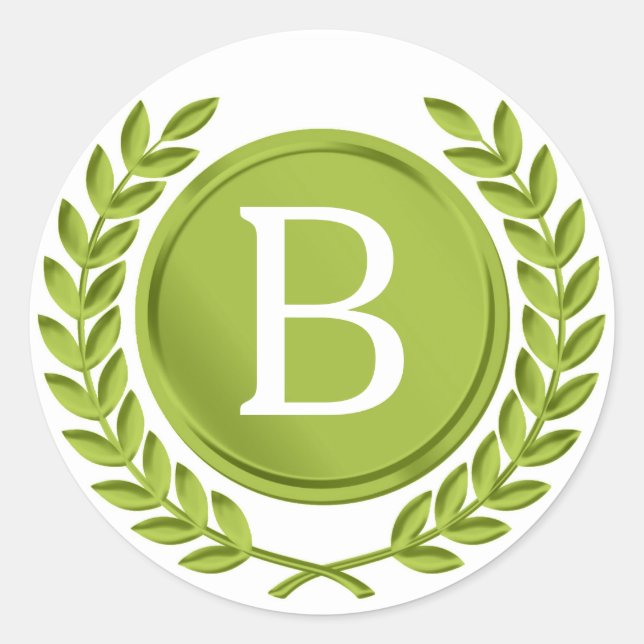 Pegatinas de Monograma Verde (Anverso)