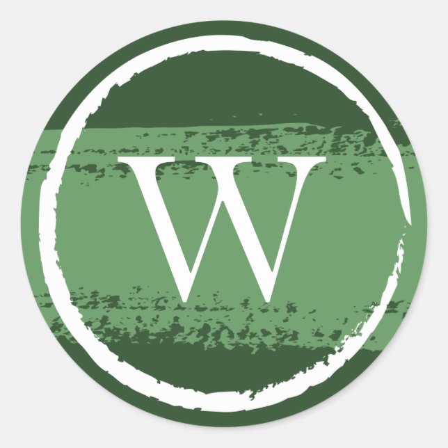 Pegatinas de Monogramas Redondos por personalizado (Anverso)