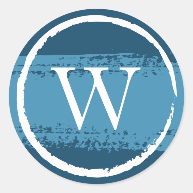 Pegatinas de Monogramas Redondos por personalizado (Anverso)