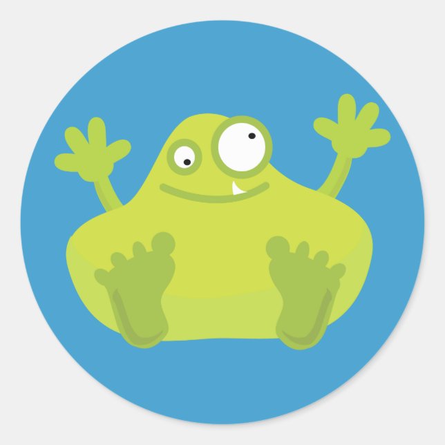 Pegatinas de Monstruo Verde (Anverso)