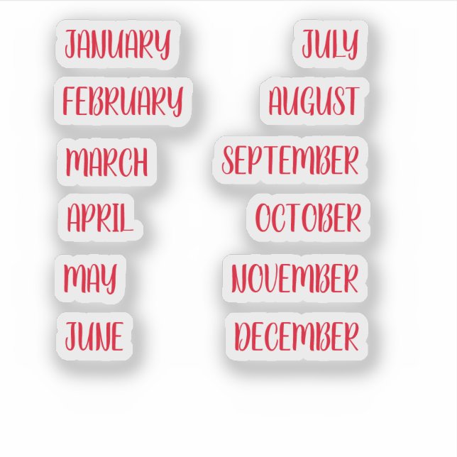 Pegatinas de Month Planner (Anverso)