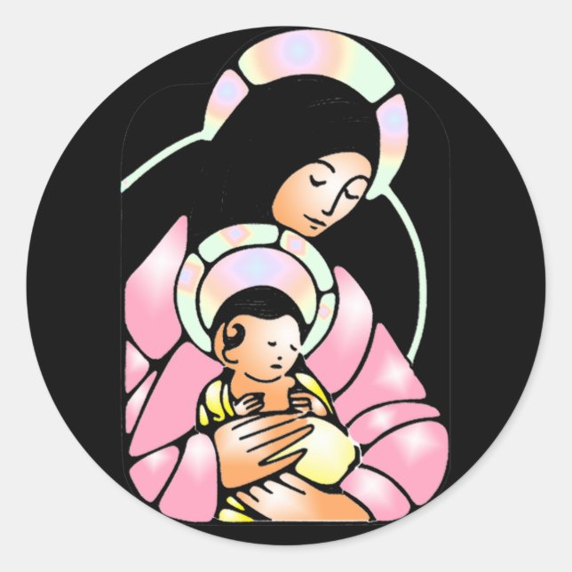 pegatinas de mosaico virgen mary (Anverso)