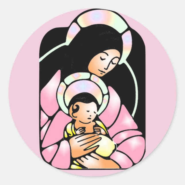 pegatinas de mosaico virgen mary (Anverso)