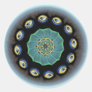 Pegatinas de Mothwing de la rueda de Dharma