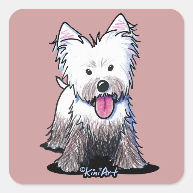 Pegatinas de Muddy Westie (Anverso)