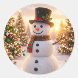 Pegatinas de muñeco de nieve colección de Navidad 