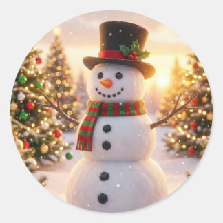 Pegatinas de muñeco de nieve colección de Navidad