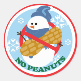 Pegatinas de muñeco de nieve de Navidad sin maní