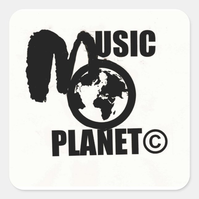 Pegatinas de MUSIC PLANET Square (Anverso)