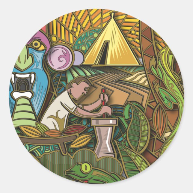 pegatinas de nahua (Anverso)