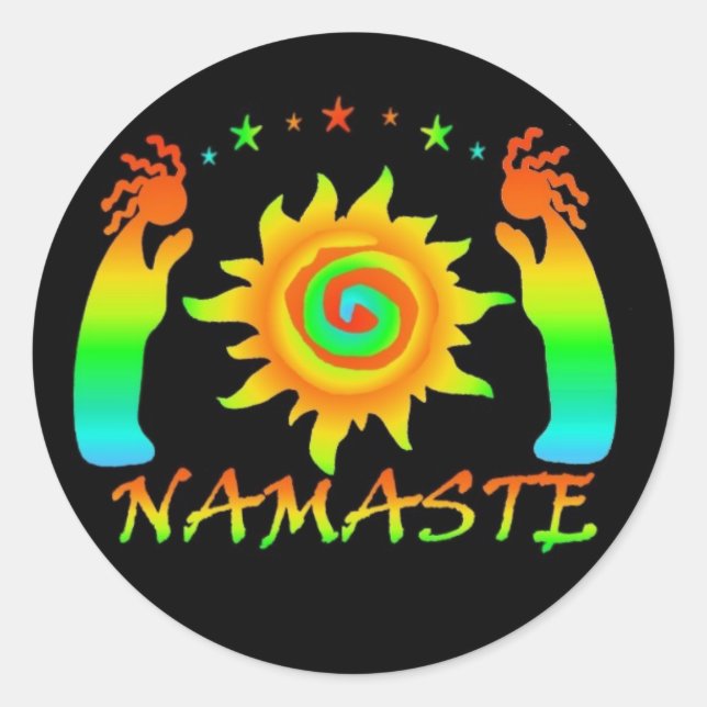 Pegatinas de Namaste (Anverso)