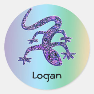 Pegatinas de Name Lizard Gecko Salamander   Editab