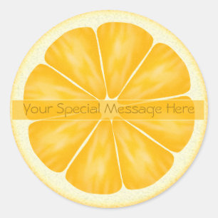 Pegatinas de Naranja de sectores personalizados