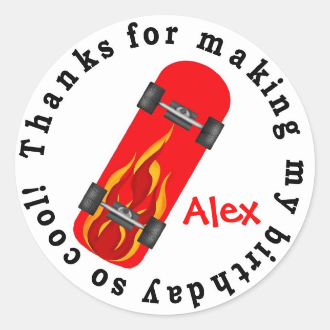 Pegatinas de natalidad en Skateboard (Anverso)