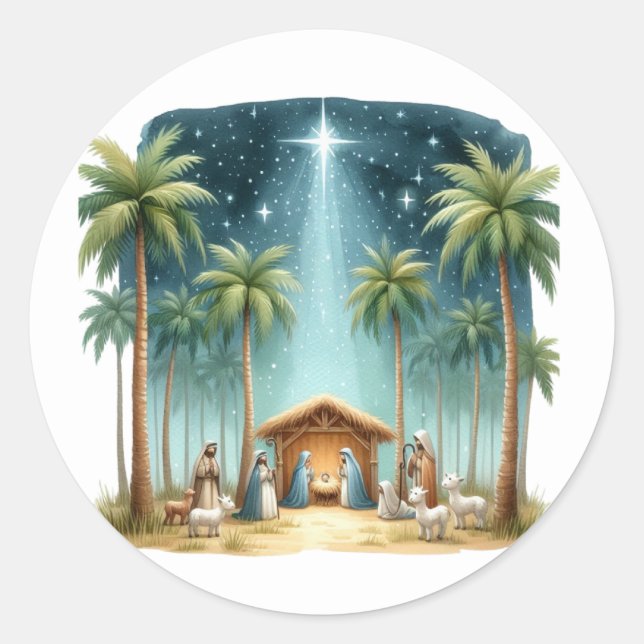 Pegatinas de Natividad Festividad (Anverso)