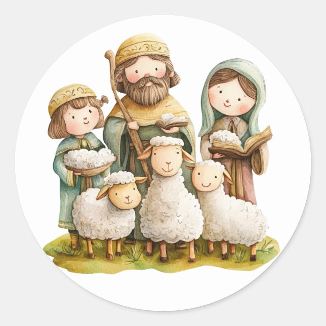 Pegatinas de Natividad Festividad (Anverso)