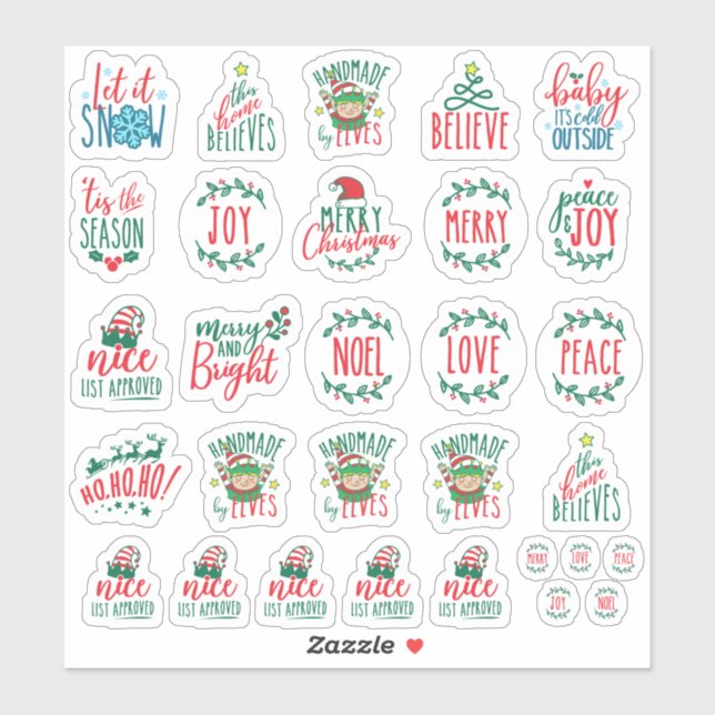 Pegatinas de Navidad (Hoja)