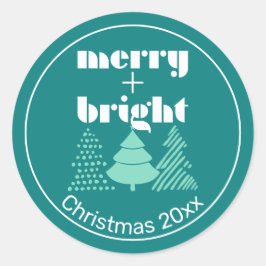 Pegatinas de Navidad Alegres y Brillantes