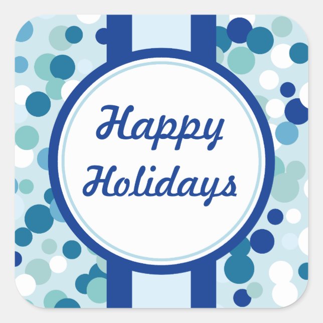 Pegatinas de Navidad Azules (Anverso)