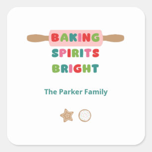 Pegatinas de Navidad Baking Spirits Bright