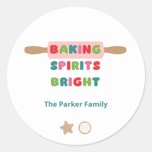 Pegatinas de Navidad Baking Spirits Bright