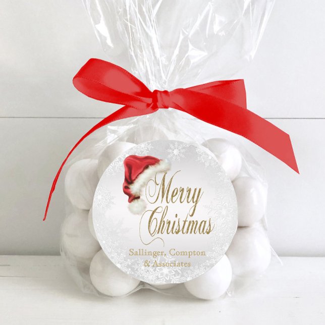 Pegatinas de Navidad con Sombrero de Santa y Copo  (Subido por el creador)