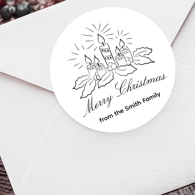 Pegatinas de Navidad con velas y acebo con letra s (Subido por el creador)