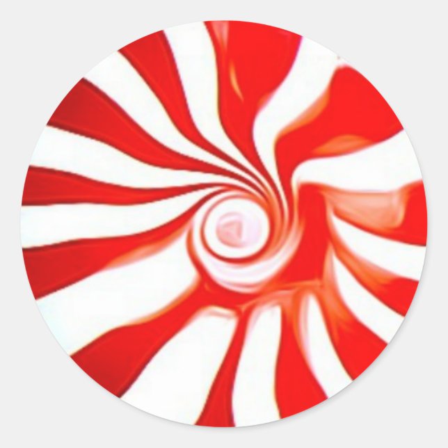 Pegatinas de Navidad de Candy con menta de menta (Anverso)