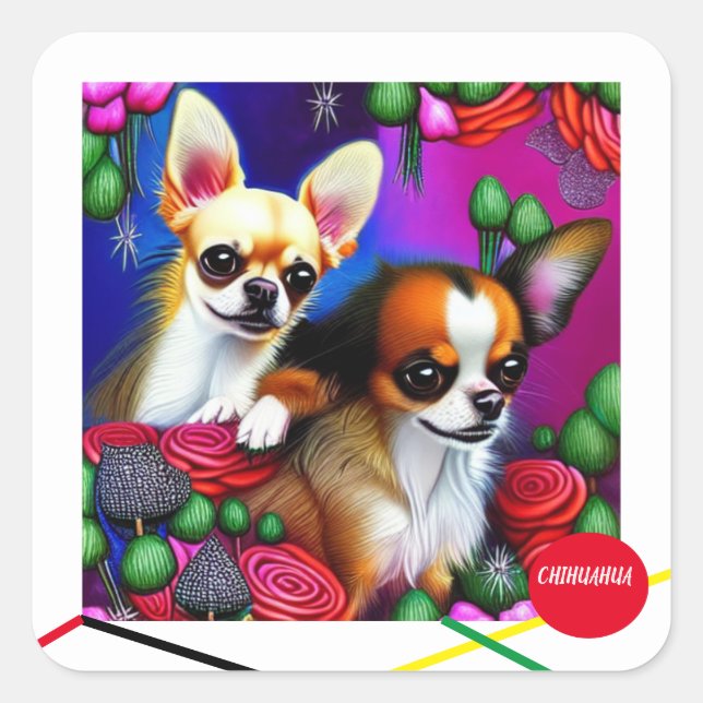 Pegatinas de Navidad de CHIHUAHUA (Anverso)