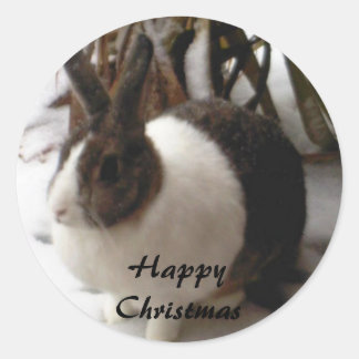 pegatinas de navidad de conejo