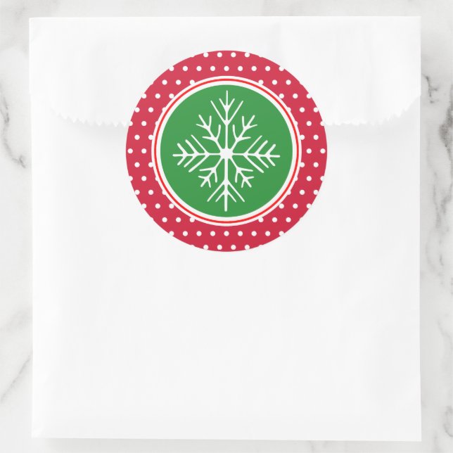 Pegatinas de Navidad de copo de nieve (Bolso)