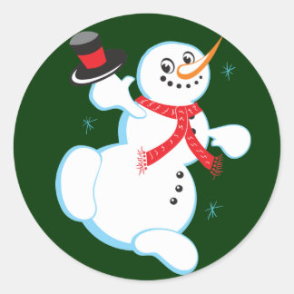 Pegatinas de Navidad de Cute Snowman