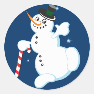 Pegatinas de Navidad de Cute Snowman