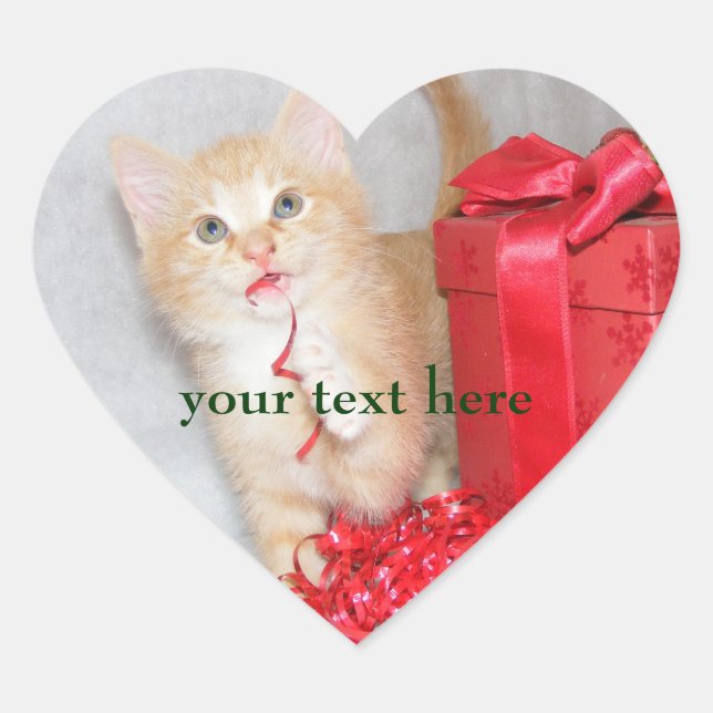 Pegatinas de Navidad de Kitten (Anverso)