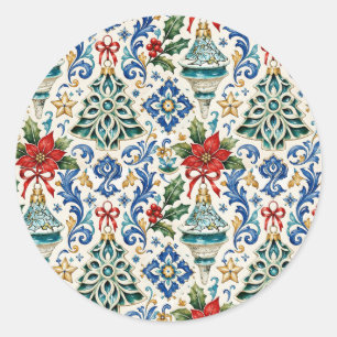 Pegatinas de Navidad de Mayólica Italiana