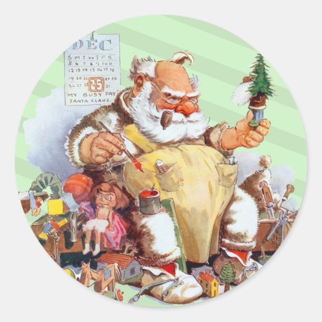 Pegatinas de Navidad de Santa Claus (Anverso)