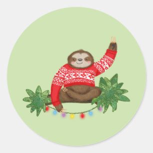 Pegatinas de Navidad de Stanley Sloth