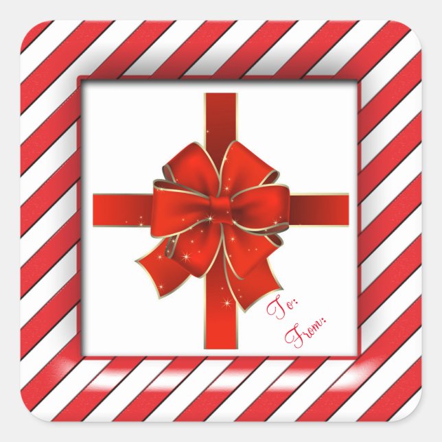 Pegatinas de Navidad/franjas de caña de caramelo (Anverso)