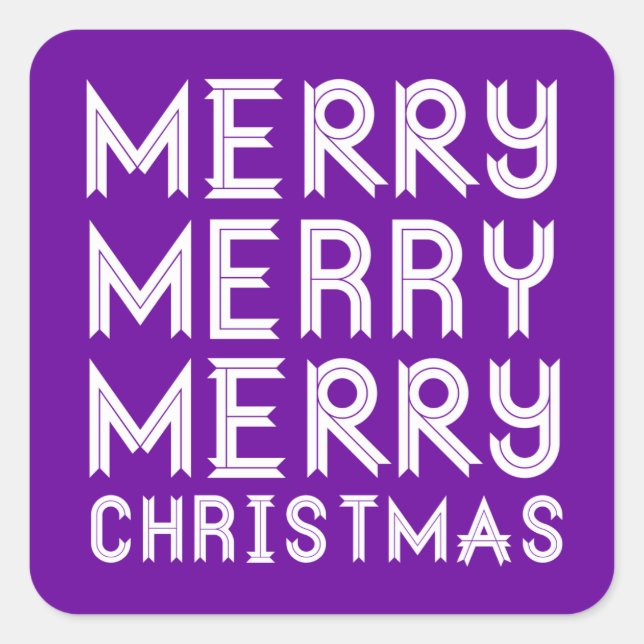 Pegatinas de Navidad morado y moro blanco (Anverso)