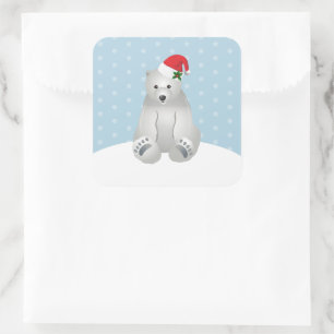 Pegatinas de Navidad Oso Polar