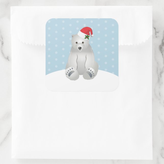 Pegatinas de Navidad Oso Polar (Bolso)