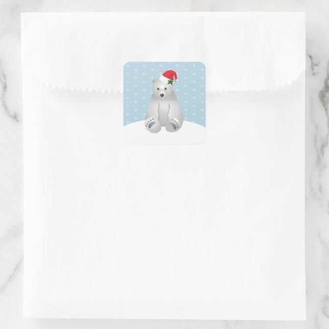 Pegatinas de Navidad Oso Polar (Bolso)