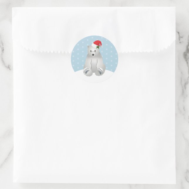 Pegatinas de Navidad Oso Polar (Bolso)