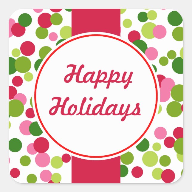 Pegatinas de Navidad Retro Brillantes (Anverso)