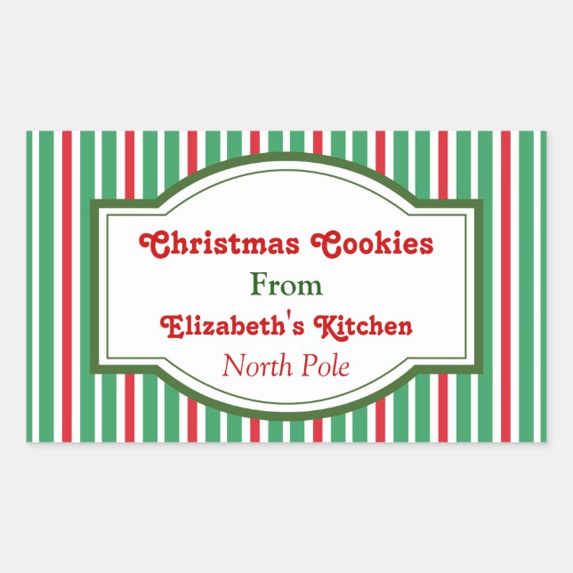 Pegatinas de Navidad rojas y verdes (Anverso)