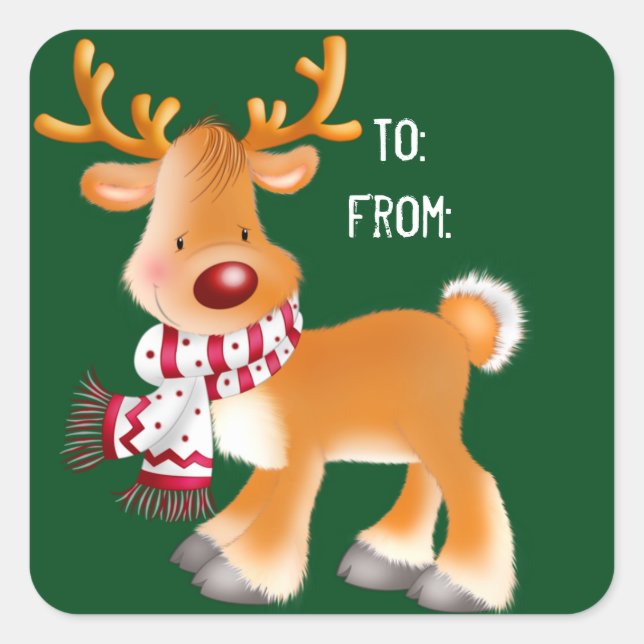 Pegatinas de Navidad/Rudolph (Anverso)